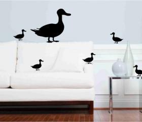 Mother Duck and Ducklings Wall Decals/Stickers