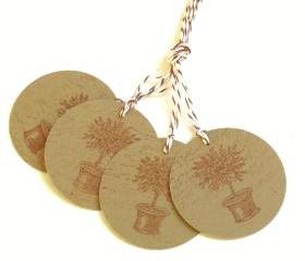 Topiary Tags - Set of 4