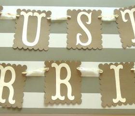 Vintage Inspired Just Married Garland