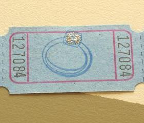 Blue Diamond Ring Raffle Tickets - Set of 12