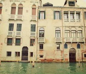 Floating Blocks - Venice Waterways - Italy - Fine Art Travel Photography 8x10'