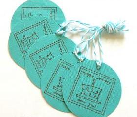 Birthday Cake Tags - Set of 5