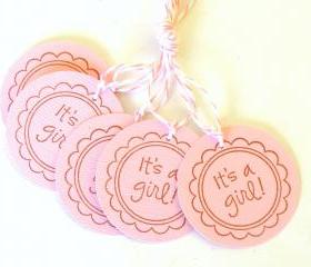 It's A Girl Tags - Set of 5
