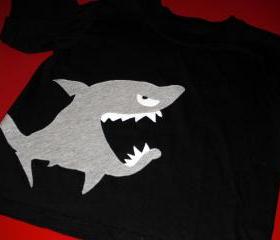 Shark Appliqued T-shirt - children's clothing