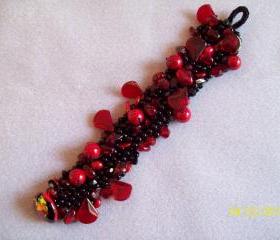 Beaded Knitted Bracelet