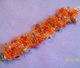 Beaded Knitted Bracelet
