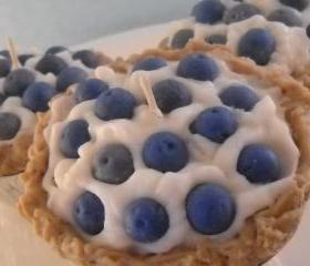 Handmade Blueberry Cream Pie, Soy Wax Candle