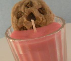 Strawberry Cookies and Milk Candle Soy wax Votive