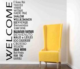 Welcome Decals in International Languages