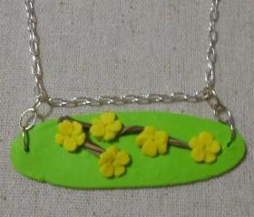 Yellow Sakura Blossom Necklace