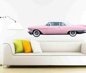 Classic Car Wall Decals 1958 Pink Cadillac Eldorado Biarritz
