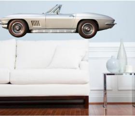 Classic Sports Car Wall Decal 1967 Corvette Sting Ray