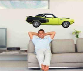 Muscle Car Wall Decal 1971 Plymouth Hemi Cuda