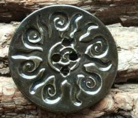 Spiral Sun button huge oversized