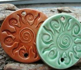 Sun spiral pendant huge