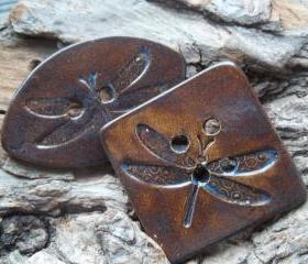 Two Dragonfly Buttons huge oversized