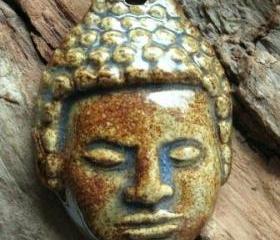 Buddha Necklace Handmade Stoneware clay