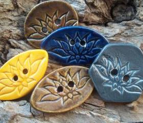 Lotus Flower Buttons 