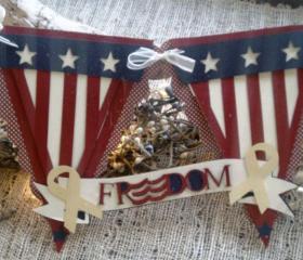 FREEDOM Americana Flag Banner