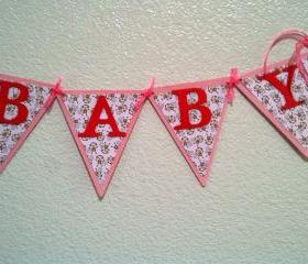 BABY Banner - Pink Monkey
