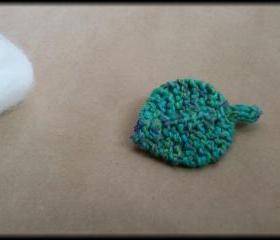 Cotton leaf brooch