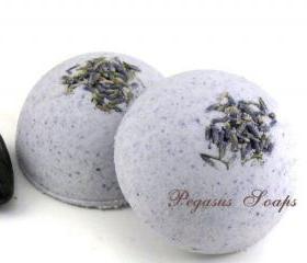 Lavender Foaming Bath Bombs