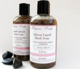 Liquid African Black Soap 8 oz Vanilla Sandalwood