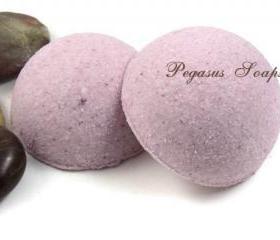 Pomegranate and Berries Foaming Bath Bombs 2 Half Domes