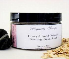 Honey Almond Oatmeal Foaming Facial Scrub 4 oz