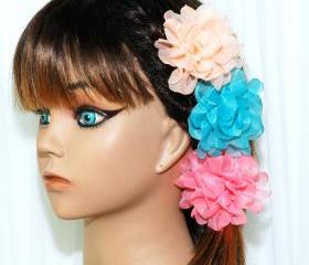 Flower Hair Clip Set - Hair Accessories - Girls Hair Clips