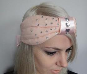 Diamonte Pink Turban