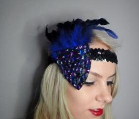 1920s multicoloured flapper headband