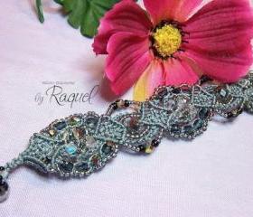 Silver Treasure Micromacrame Bracelet 