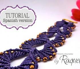 ESQUEMA en ESPAÑOL / Shells Micro-macrame Bracelet 