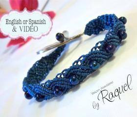 Esquema en Español/ Exotic Peacock Bracelet MicroMacrame TUTORIAL y VIDEO 