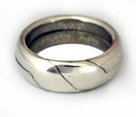 Blessing puzzle ring,sterling silver,size by order