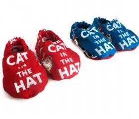 Baby Shoes, Baby Booties - Dr. Seuss The Cat In The Hat , Red Or Blue
