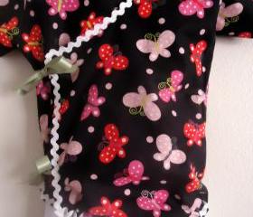 Handmade Kimono Onesie Butterflies Sizes 0 Months to 24 Months