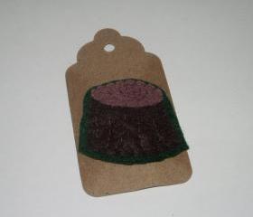 Tree Stump Felt Brooch