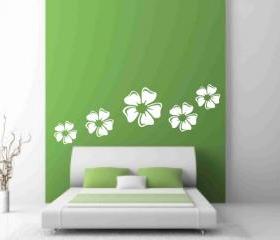 White Flowers Wall Decals