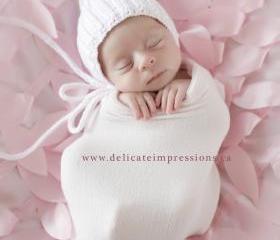 Sale -- Ribbed Pixie Hat -- Pale Pink -- Photography Prop