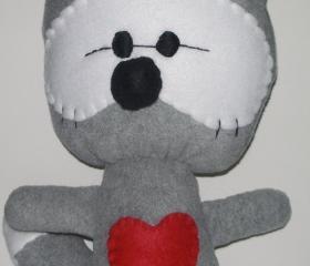 Large Gray Kawaii Raccoon Plushie