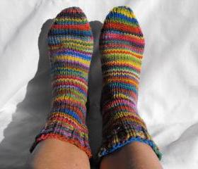Rainbow Custom Size Womens Sock Socks sizes 7 8 9 10 11 12 shoe