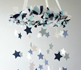 Star Mobile- Blue Nursery Mobile, Shower Gift, Photographer Prop