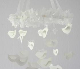 Bird Mobile for Baby Nursery Décor, Wedding Chandelier, Baby Shower Gift, Photographer Prop