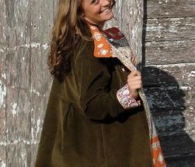 Winter Coat Corduroy Swing Coat - Custom-Made