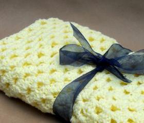 Crochet Baby Blanket Yellow