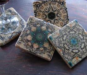 Venetian Escape stone coasters