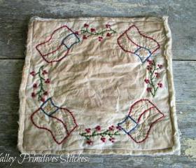 American Flag Candle Mat, Patriotic, Americana, Primitive