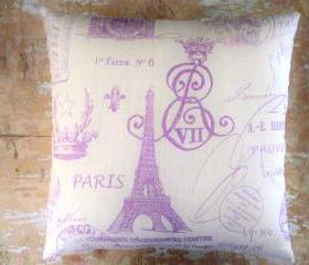 Eiffel Tower Pillow, French Country Home, Paris, Cottage Decor